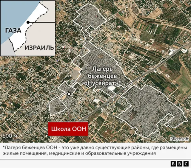 Карта лагеря беженцев в секторе Газа