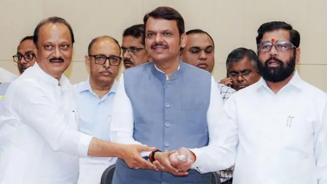 अजित पवार, देवेंद्र फडणवीस और एकनाथ शिंदे (फाइल फोटो)