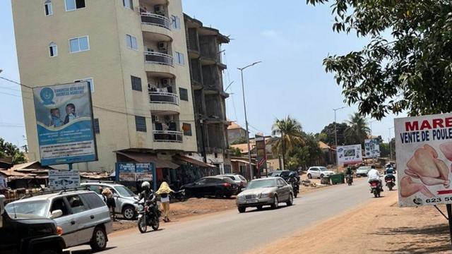 Quartier Petit Simbaya, dans la banlieue de la capitale guineenne, Conackry.