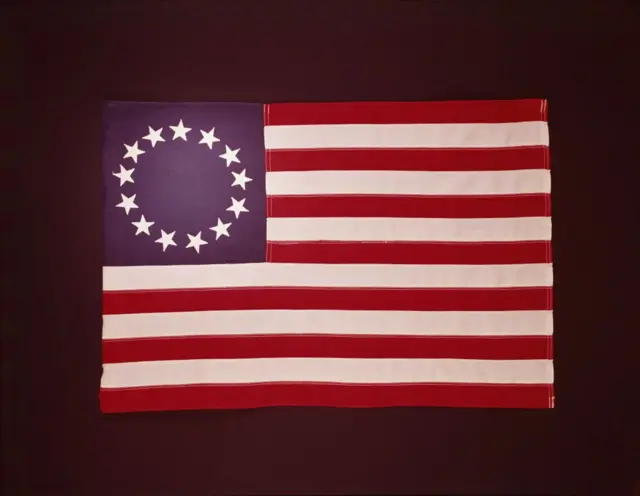 Una bandera estadounidense de la época.