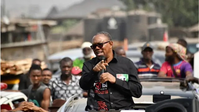 Peter Obi during one of im election campaigns 