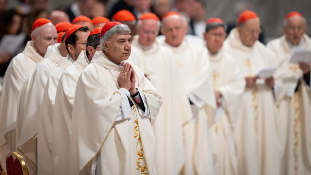 Àwọn cardinal lásìkò ètò ìsìnkú Pope Francis