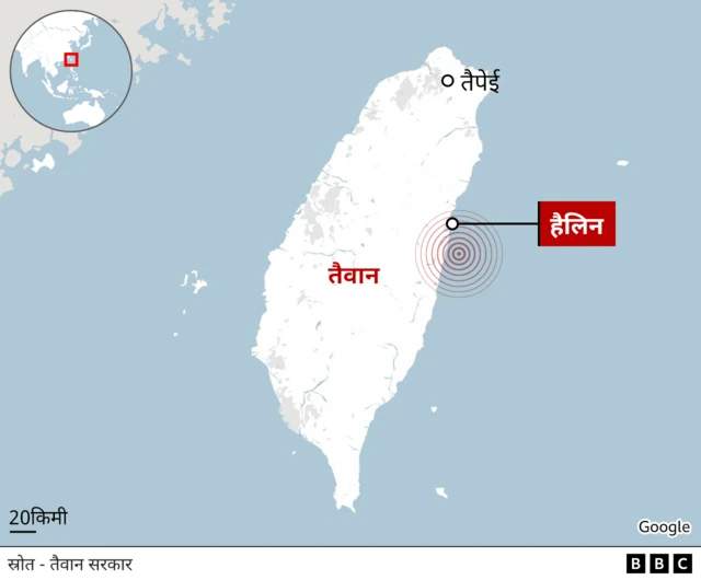 तैवान नकाशा