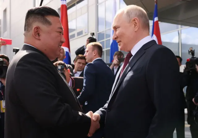 Kim Jong Un y Vladimir Putin