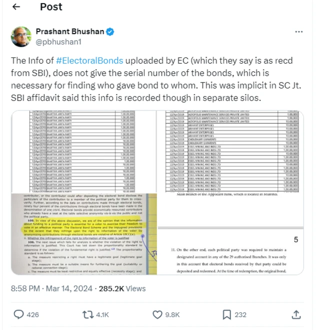 ਪ੍ਰਸ਼ਾਂਤ ਭੂਸ਼ਣ ਦੇ ਟਵੀਟ ਦਾ ਸਕਰੀਨ ਸ਼ਾਟ