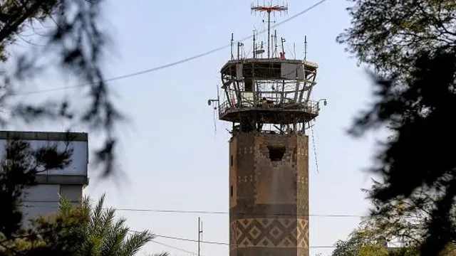 آثار غارة جوية إسرائيلية على اليمن. أرشيف