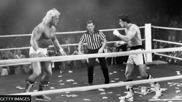 Hogan ati Stallone lasiko ija fun idije Rocky III 