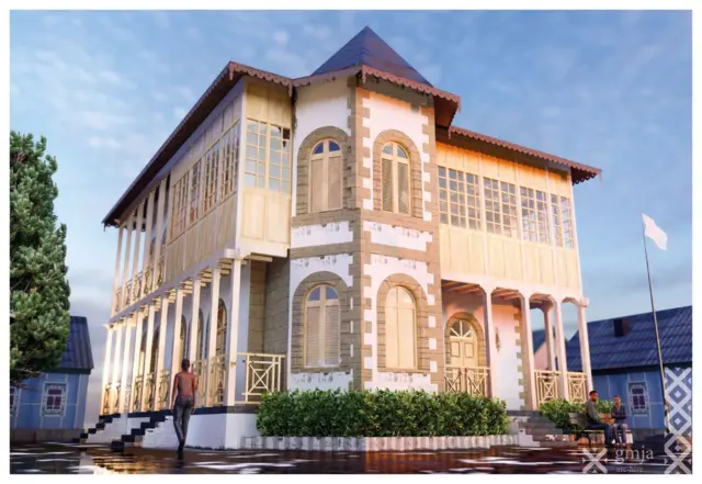 የፊታውራሪ አጥናፍሰገድ ቤት 3ዲ ምሥል