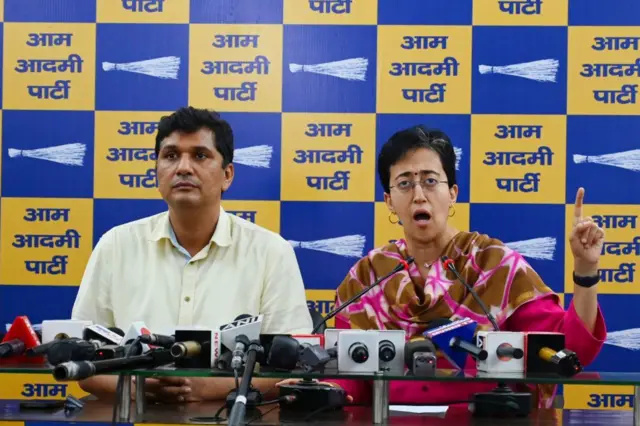 ਆਪ ਦੇ ਆਗੂ ਸੌਰਭ ਭਾਰਦਵਾਜ ਤੇ ਆਤਿਸ਼ੀ