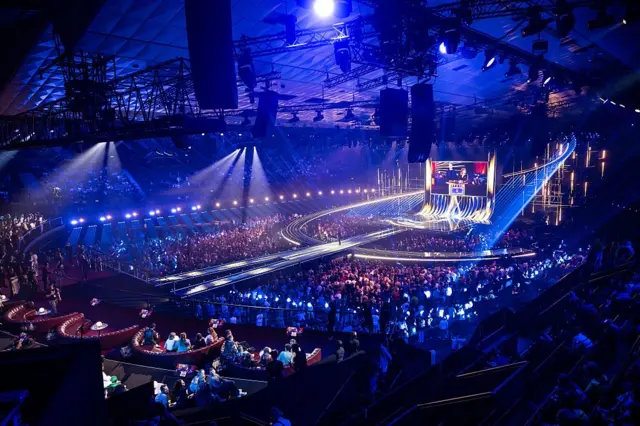 Загальний вигляд під час другої генеральної репетиції півфіналу 2026 року на концертному залі Wiener Stadthalle 11 травня 2026 року у Відні, Австрія. (Фото Крістіана Бруни/Getty Images)
