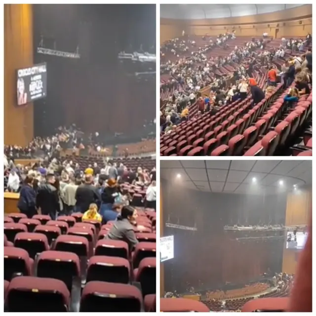 چند نما از داخل سالن در زمان حمله