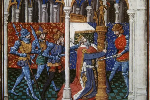 Representación del asesinato de Julio César en el año 44 d. C.