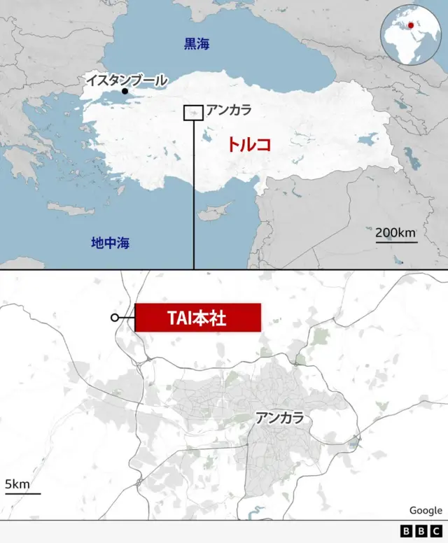 トルコの地図