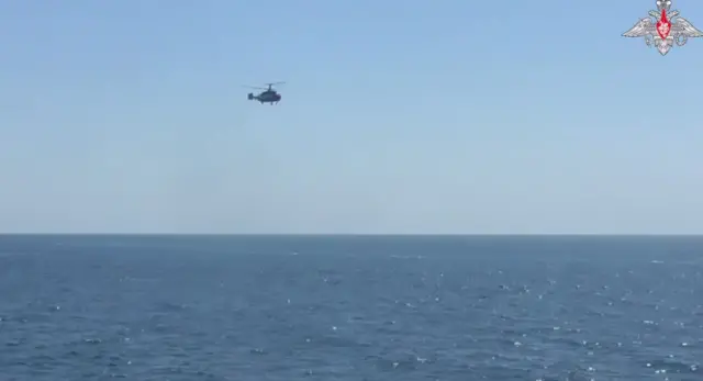 Корабельний вертоліт Ка-27, що був на борту "Сергія Котова", кадри липня 2023 року