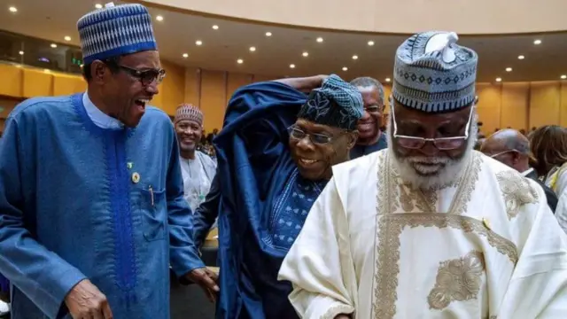 Foto of Muhammadu Buhari, Olusegun Obsanjo and Abdulsalam Abubakar