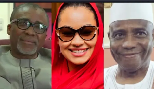Enyinnaya Abaribe, Natasha Akpoti na Aminu Tambuwal