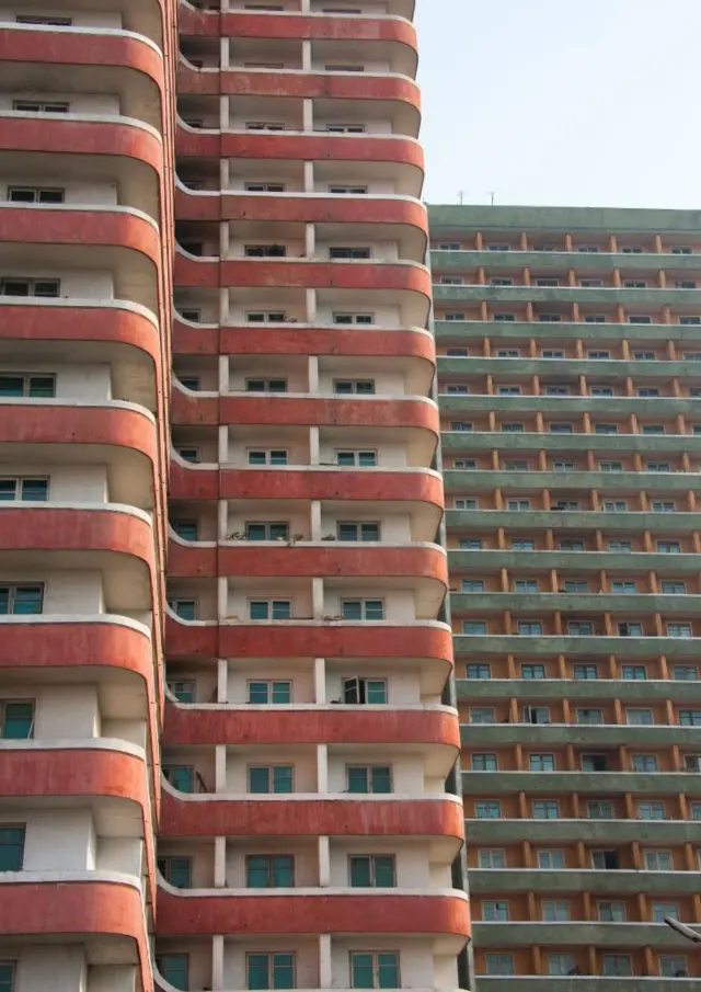 Apartamentos en Pyongyang.