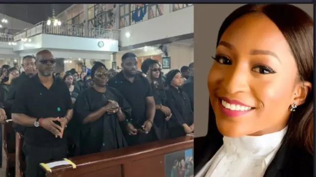 Nna Somtochukwu, bụ Engr Ifeanyi Maduagwu, nne, ya Nwanne ya nwoke nakwa nwanne ya nwaanyị n'ụka ọnwụ e hiwere ya na nnukwu ụlọụka 'Corpus Christi Cathedral, Pọtakọt  ụbọchị Wenezde, abalị 15 nke ọnwa Oktọba afọ 2025