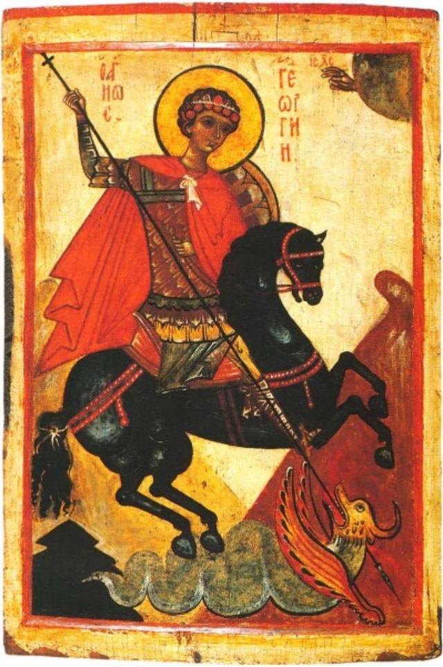 São Jorge em gravura russa do século 14 de autor desconhecido