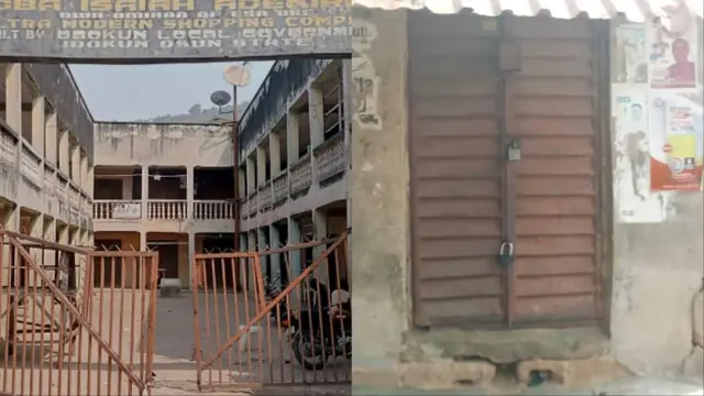 Aworan awọn ile itaja to wa ni titipa ni ilu Ẹsa Oke ni ipinlẹ Ọṣun