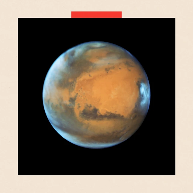 La planète Mars est représentée sur cette image du télescope spatial Hubble de la NASA.