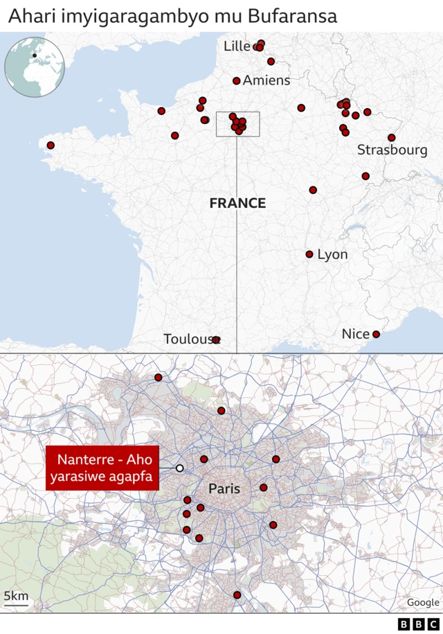 Ahari imyigaragambyo mu Bufaransa