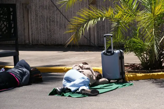 Stranded passengers for Kenyan airport