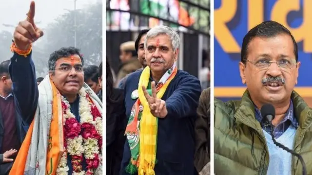 प्रवेश वर्मा, संदीप दीक्षित और अरविंद केजरीवाल