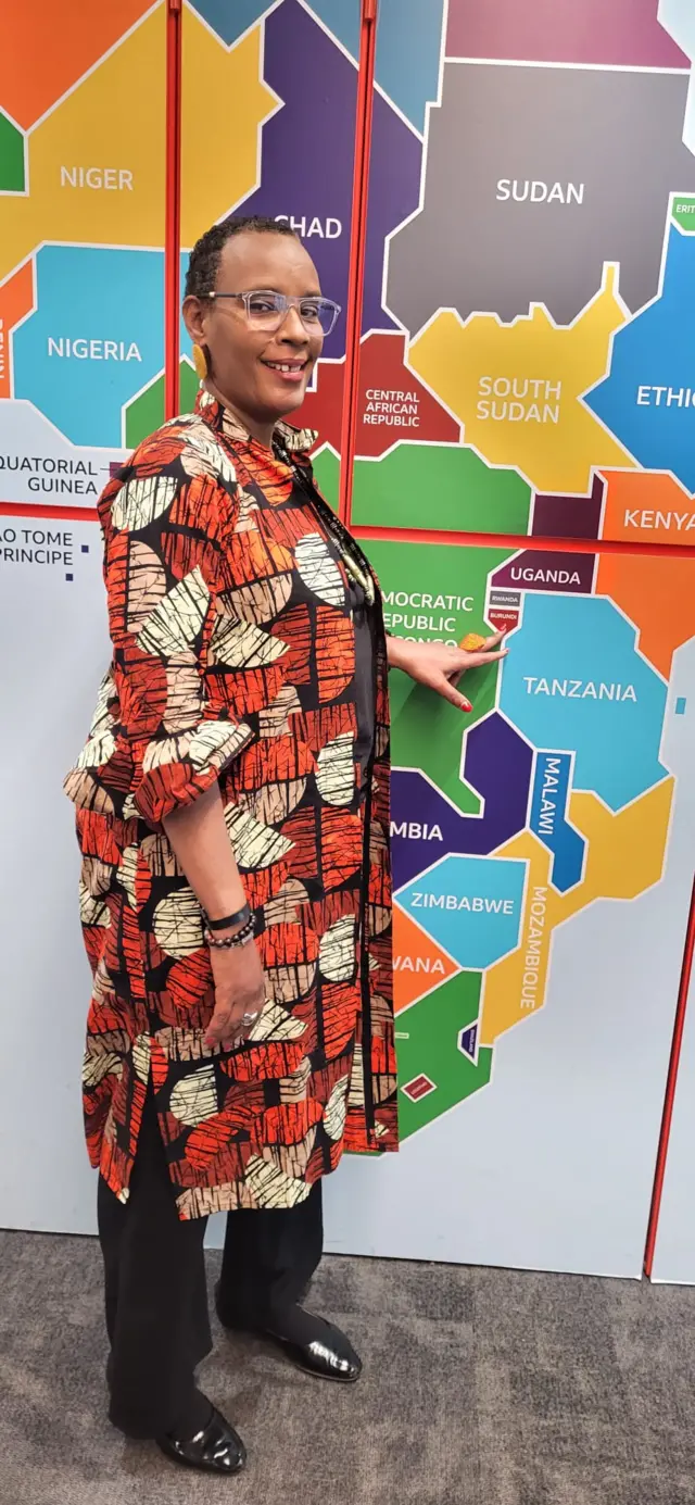 Madame Misheline Barandereka wo mu kigo Shekinah Center