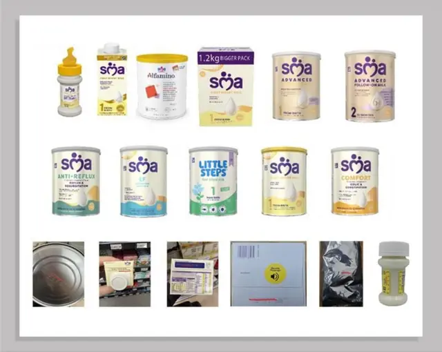 Ibicuruzwa bya Nestlé byagizweho ingaruka n’ikorwa ryo kubikura ku isoko (recall) ni amatsinda (batches) yihariye y’ifu y’amata y’abana ya SMA agenewe impinja n’ay’abana bakurikiyeho.