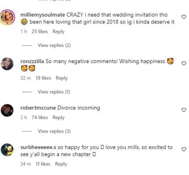 Fans react to Millie Brown engagement announcement