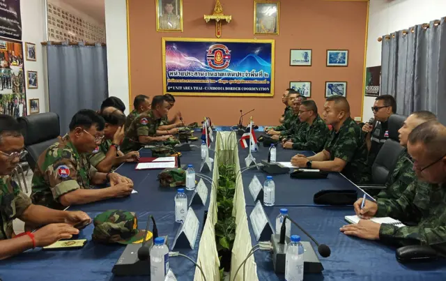 การประชุมร่วมทหารไทยและกัมพูชา ที่ชายแดน จ.สุรินทร์ วันที่ 29 ก.ค. 