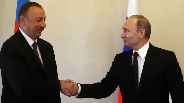 الهام علی اف و ولادیمیر پوتین