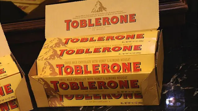 Caixa com vários toblerones