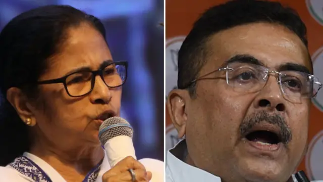 মমতা ব্যানার্জী ও শুভেন্দু অধিকারী