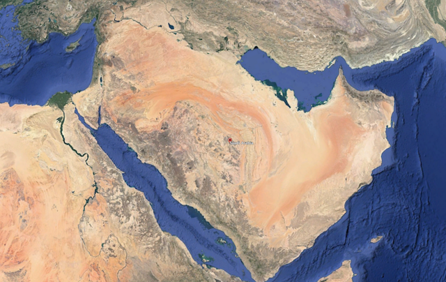 Imagem de satélite da Arábia Saudita