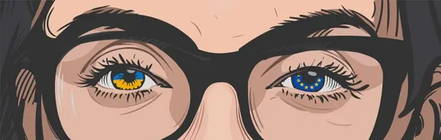 дівчина в окулярах