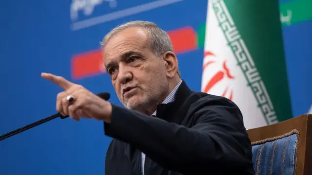 ईरान के राष्ट्रपति मसूद पेज़ेश्कियान की तस्वीर