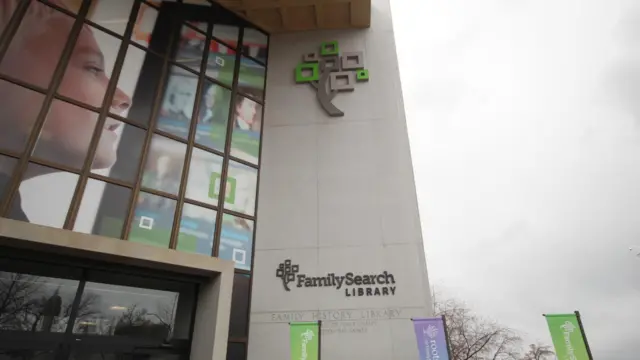  Entrada da sede do FamilySearch