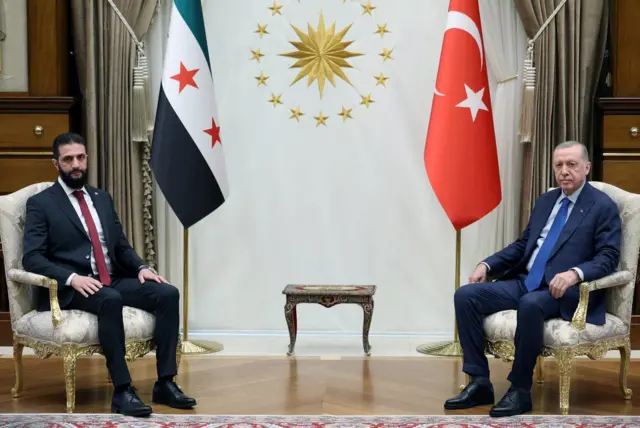Suriye'nin geçici devlet başkanı Ahmed eş-Şara ve Cumhurbaşkanı Recep Tayyip Erdoğan, 4 Şubat'ta Ankara'da görüşmüşlerdi