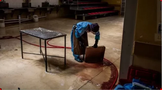 Foto wey illustrate blood from deadi bodi