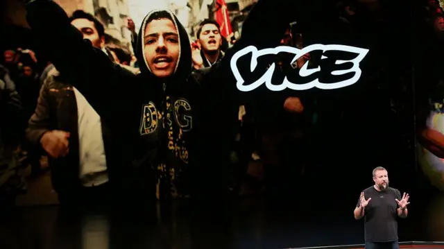 CEO dan Pendiri Vice Media Shane Smith berbicara di atas panggung di acara Google Presents YouTube Brandcast di The Theatre di Madison Square Garden pada 30 April 2014 di New York City.