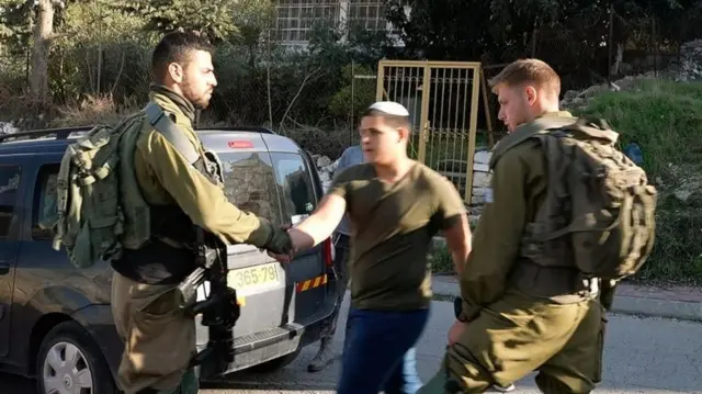 Soldats israéliens à Hébron.