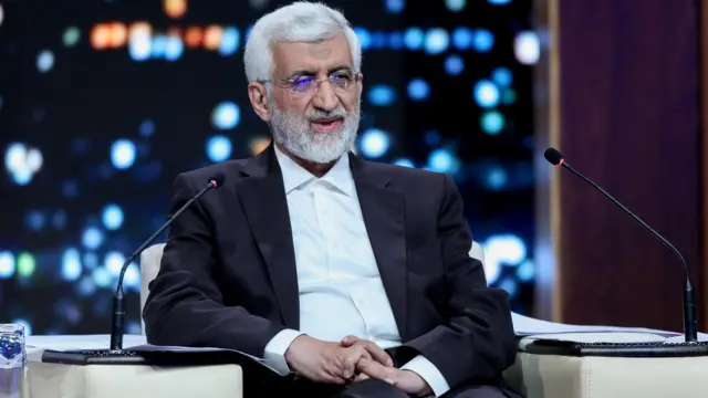 تصویری از سعید جلیلی در اولین مناظره نامزدهای ریاست جمهوری