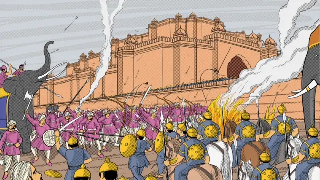 સોલંકી શાસક દુર્લભરાજનો ઉપરકોટના કિલ્લા પર હલ્લો