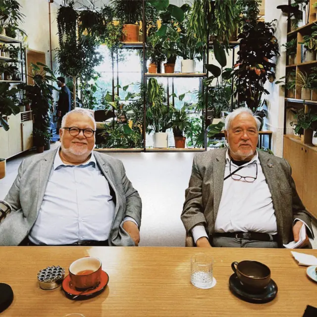 Ortaylı, Celal Şengör'le Bakü'de.