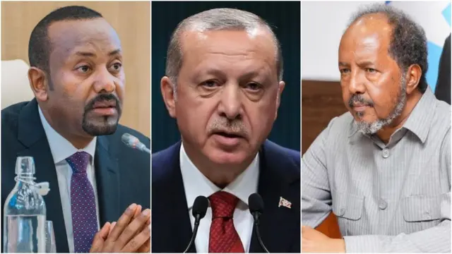 ጠቅላይ ሚኒስትር ዐቢይ፣ ፕሬዝዳንት ኤርዶዋን እና ፕሬዝዳንት ሐሰን