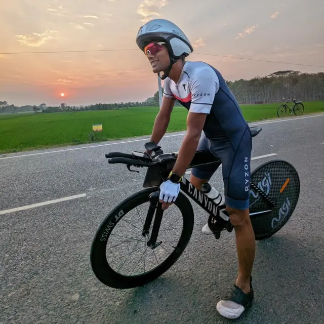 Ironman and triathlete Shamsuzzaman Arafat of Bangladesh