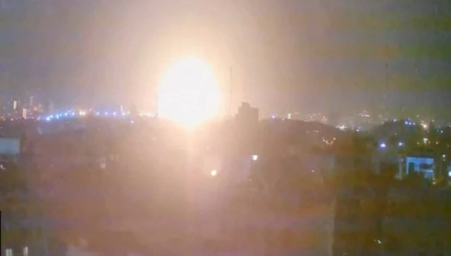 तेहरानमा विस्फोट भएको दृश्य