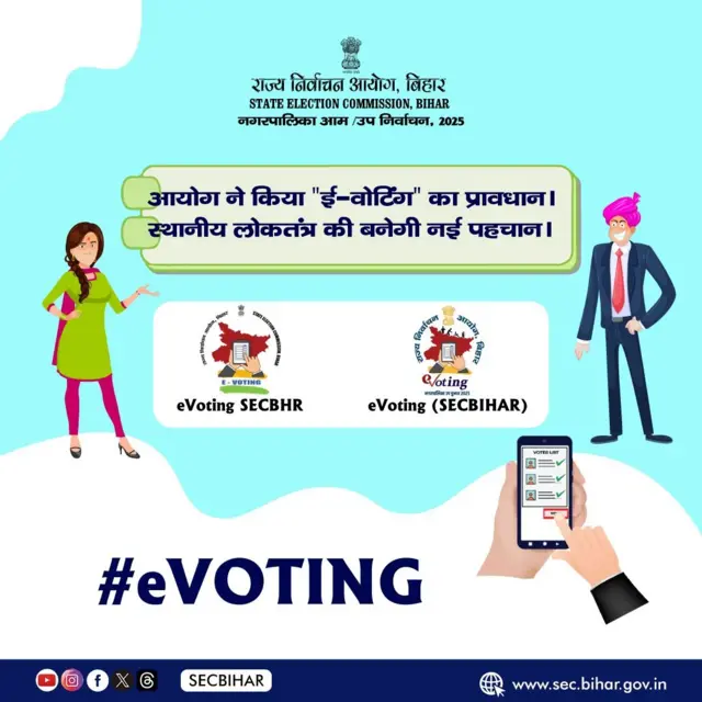 ई-वोटिंग के लिए जागरुकता फैलाई जा रही है.